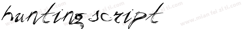 hunting script字体转换